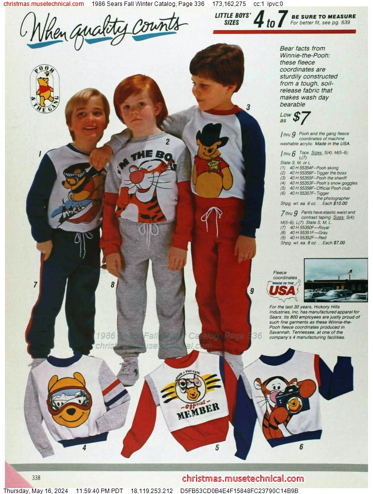 1986 Sears Fall Winter Catalog, Page 336