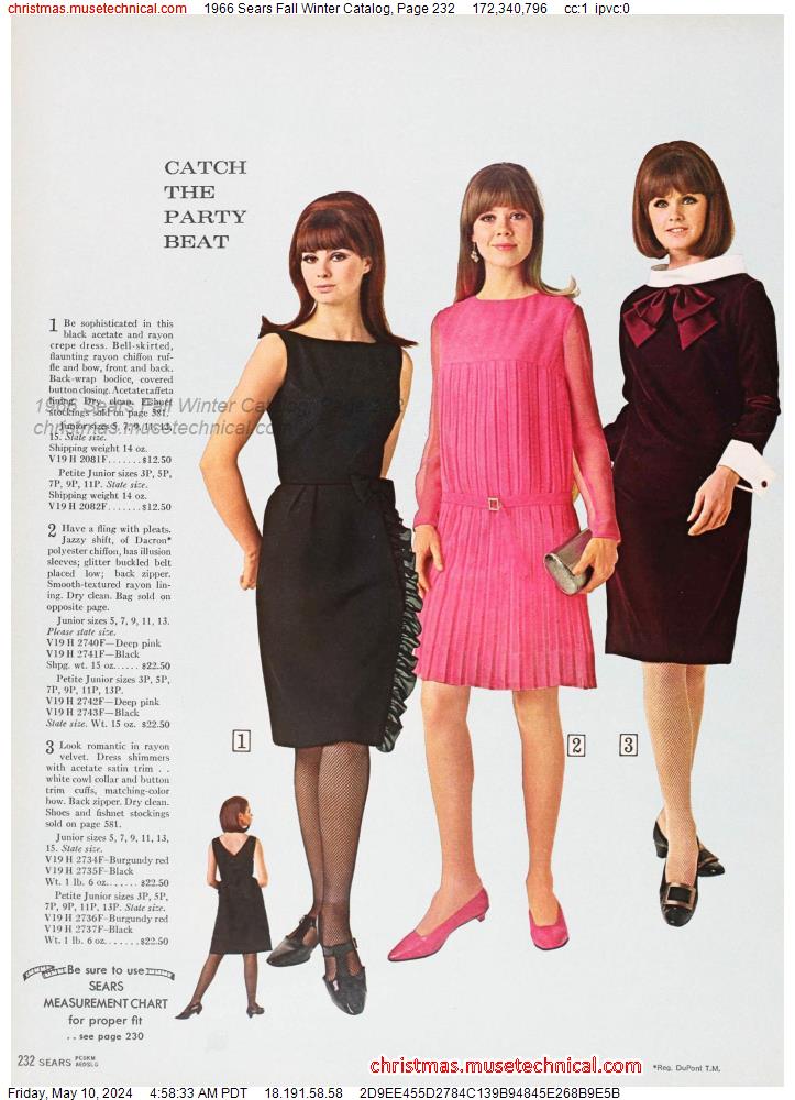 1966 Sears Fall Winter Catalog, Page 232
