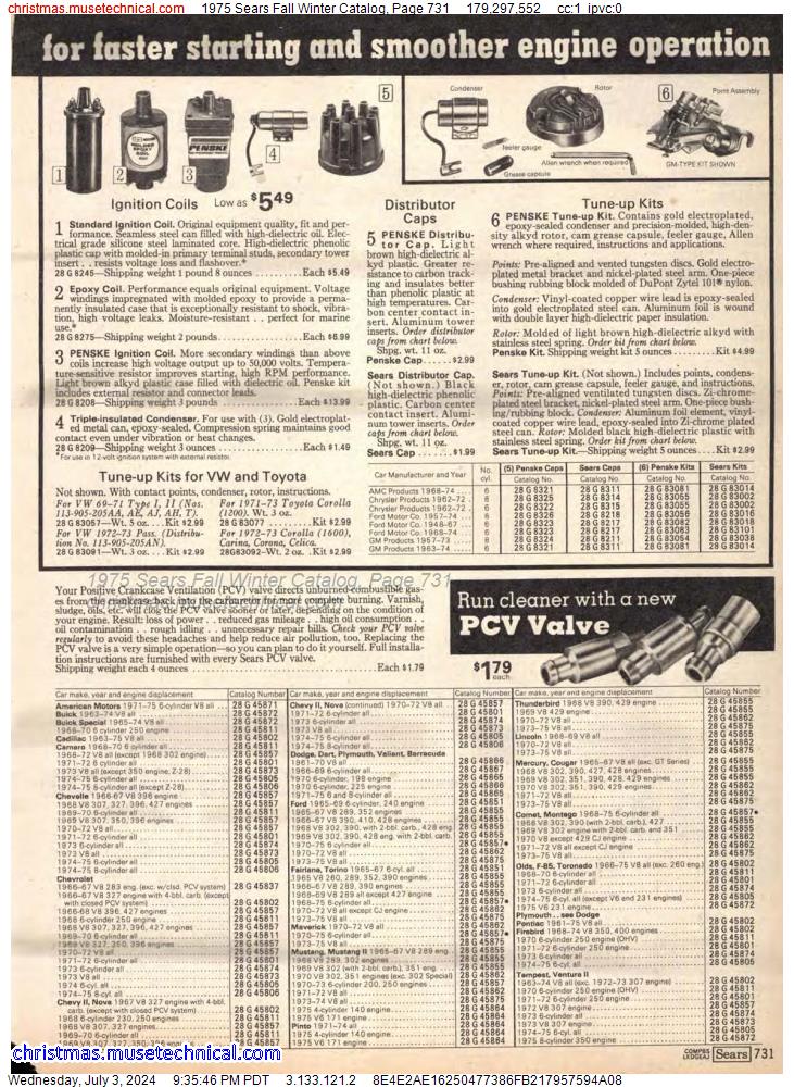 1975 Sears Fall Winter Catalog, Page 731