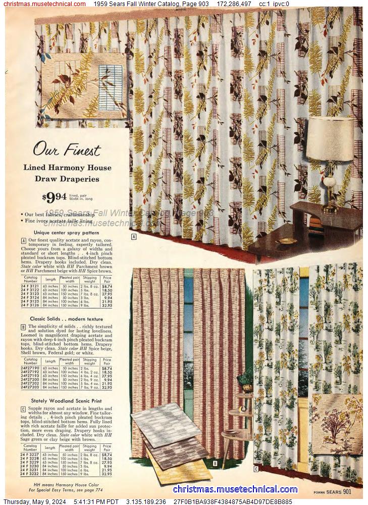 1959 Sears Fall Winter Catalog, Page 903