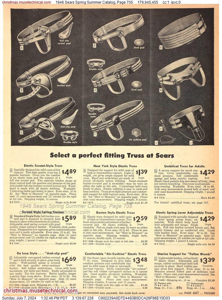 1946 Sears Spring Summer Catalog, Page 705