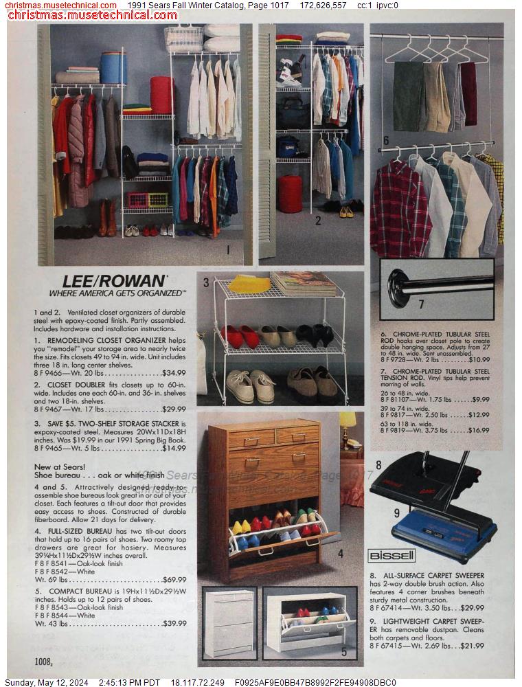 1991 Sears Fall Winter Catalog, Page 1017