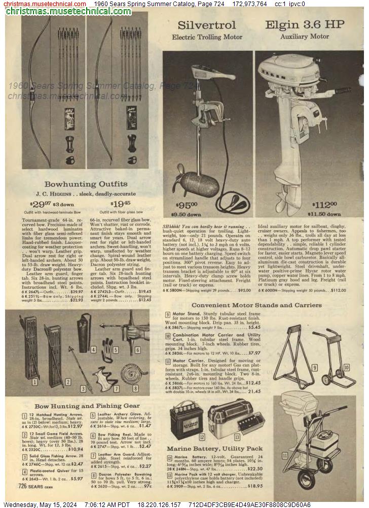 1960 Sears Spring Summer Catalog, Page 724