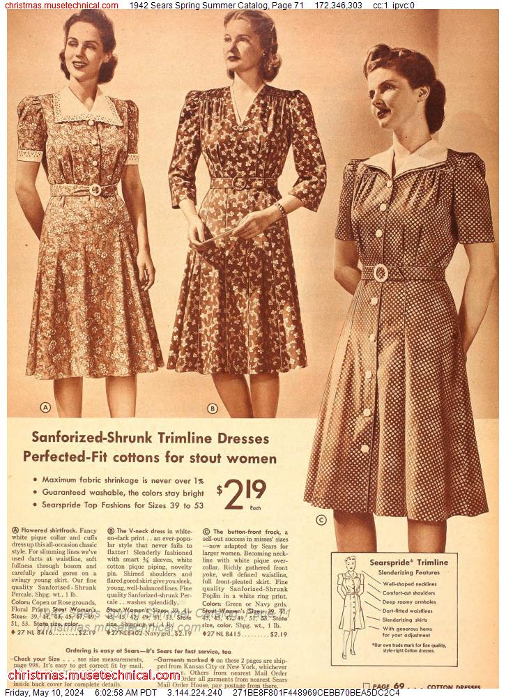 1942 Sears Spring Summer Catalog, Page 71