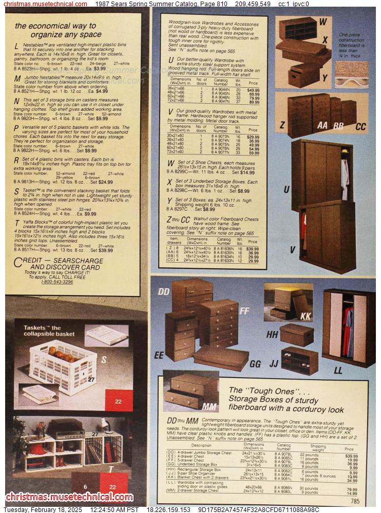 1987 Sears Spring Summer Catalog, Page 810