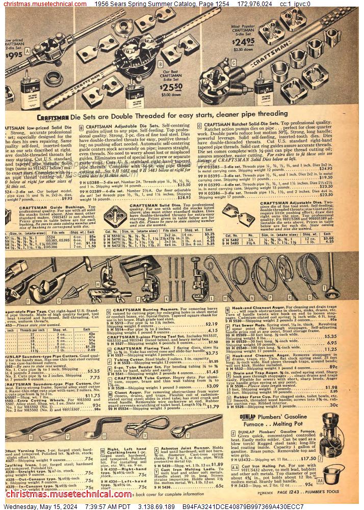 1956 Sears Spring Summer Catalog, Page 1254