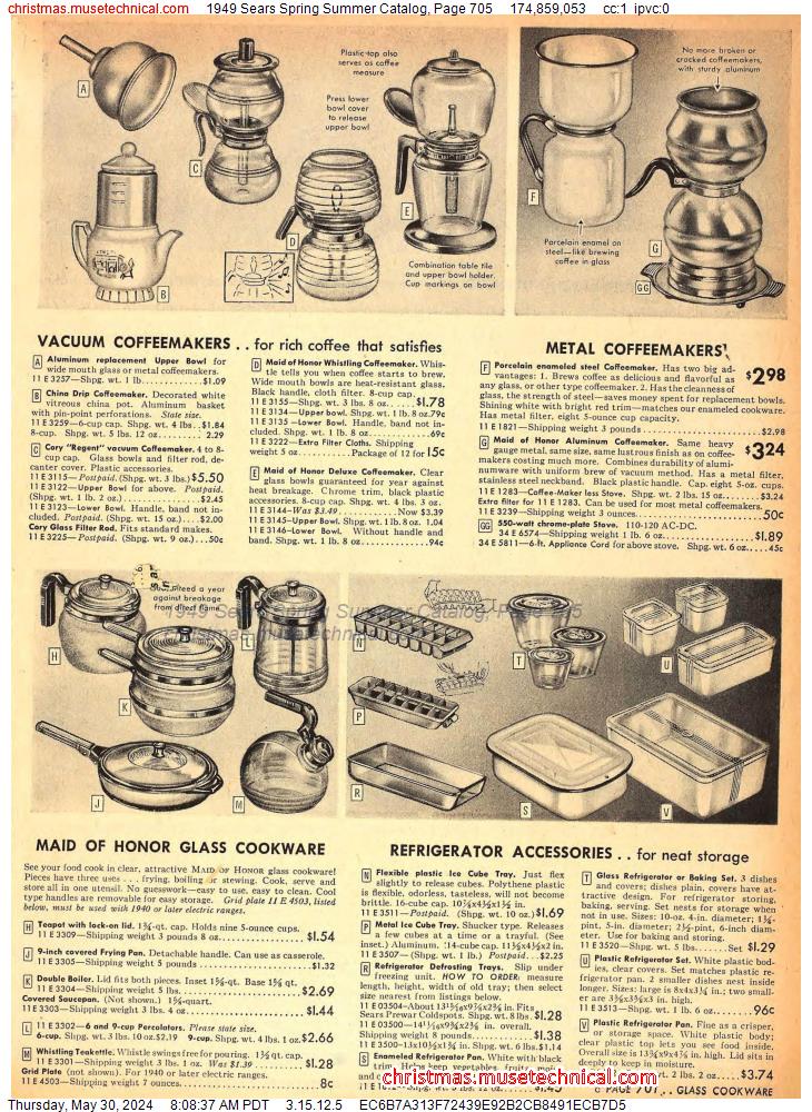 1949 Sears Spring Summer Catalog, Page 705