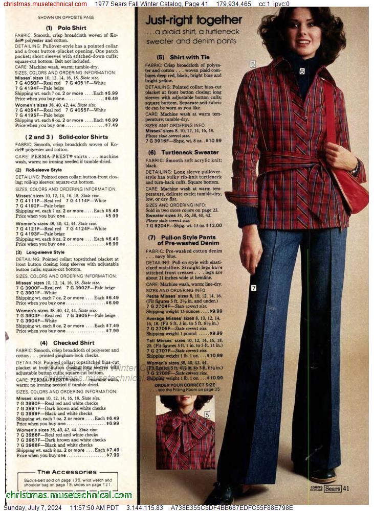 1977 Sears Fall Winter Catalog, Page 41