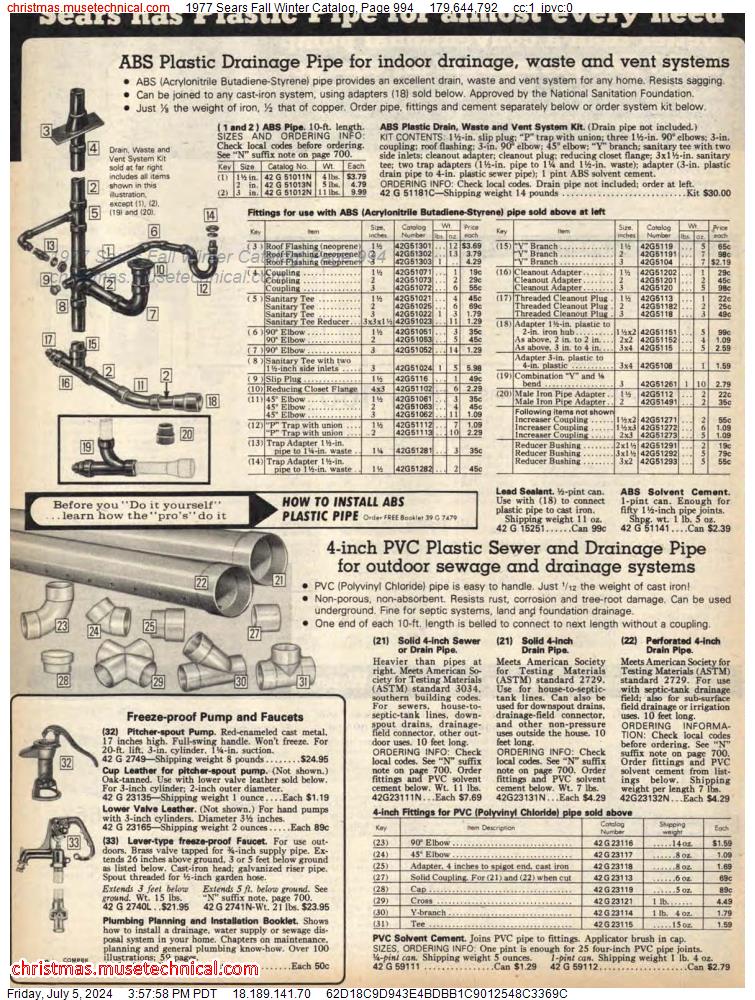 1977 Sears Fall Winter Catalog, Page 994