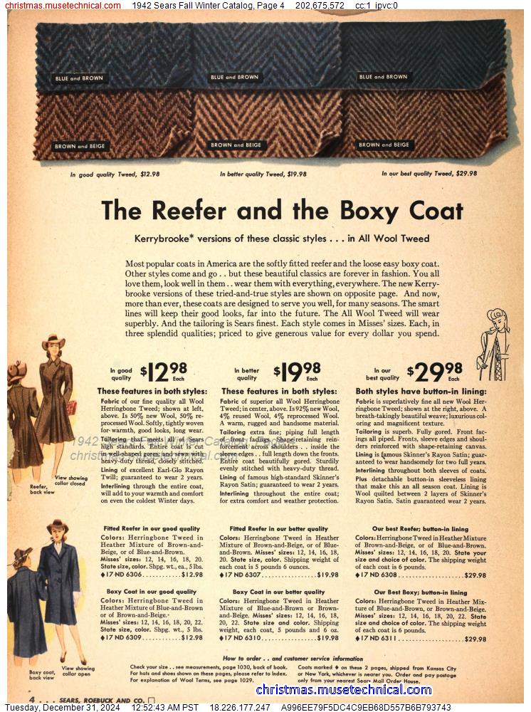 1942 Sears Fall Winter Catalog, Page 4