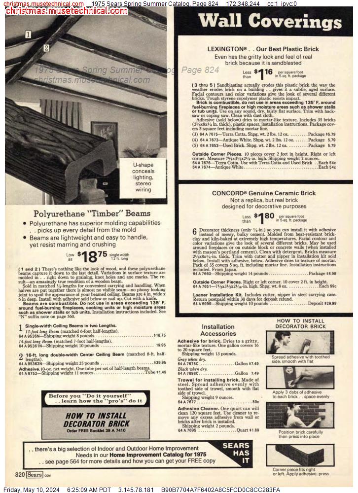 1975 Sears Spring Summer Catalog, Page 824