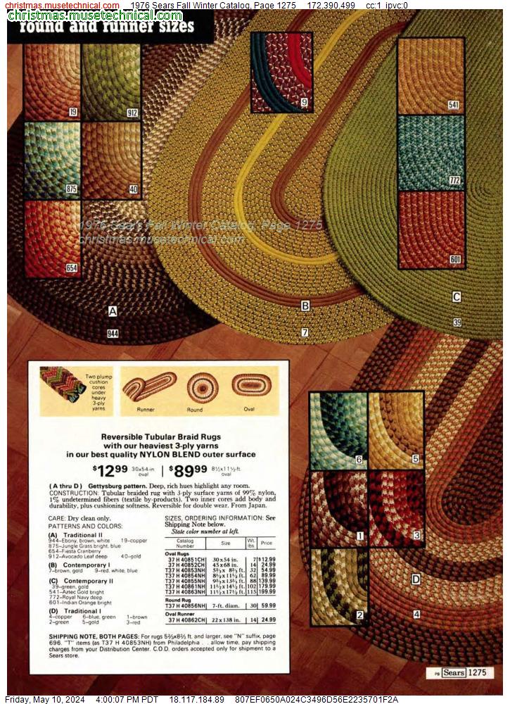 1976 Sears Fall Winter Catalog, Page 1275