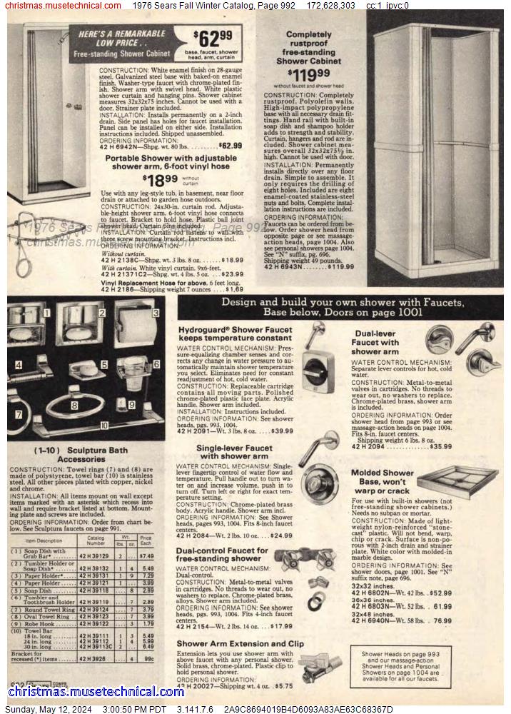 1976 Sears Fall Winter Catalog, Page 992