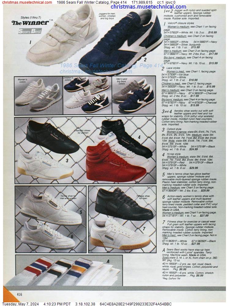 1986 Sears Fall Winter Catalog, Page 414