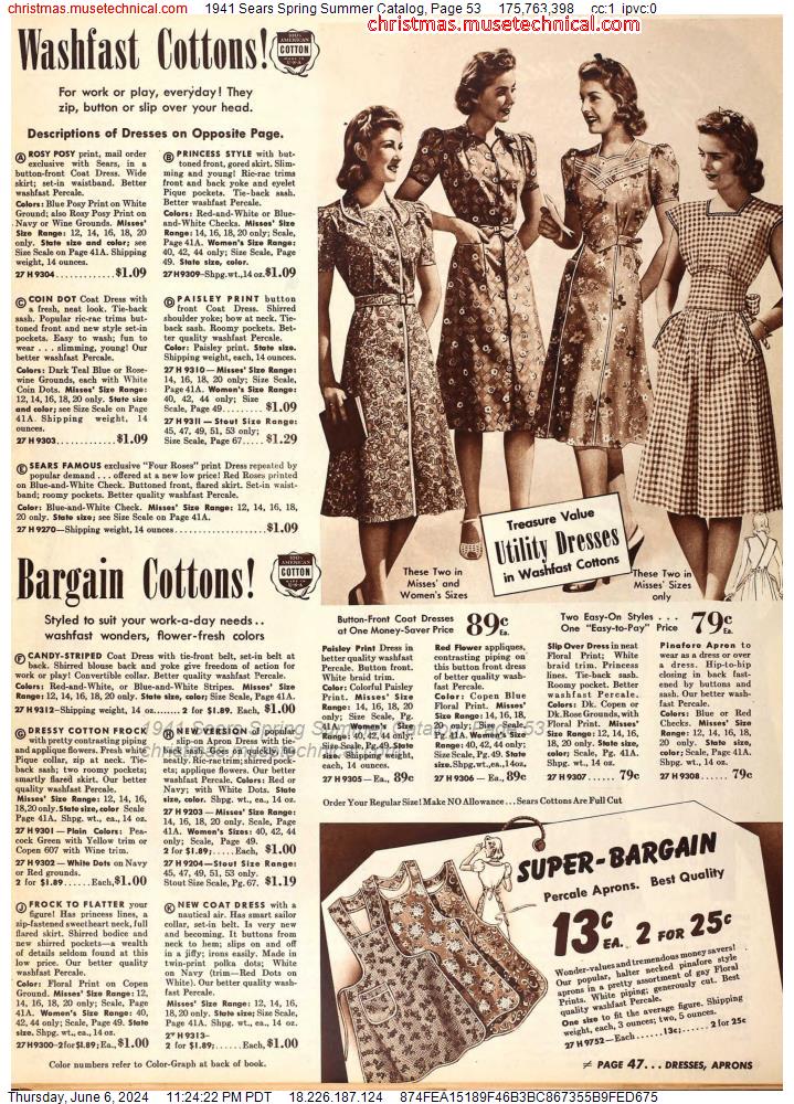 1941 Sears Spring Summer Catalog, Page 53