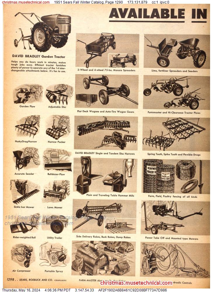 1951 Sears Fall Winter Catalog, Page 1290