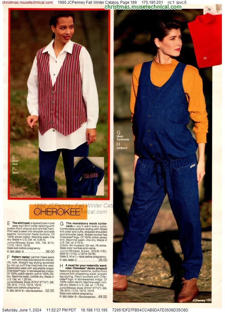 1990 JCPenney Fall Winter Catalog, Page 189