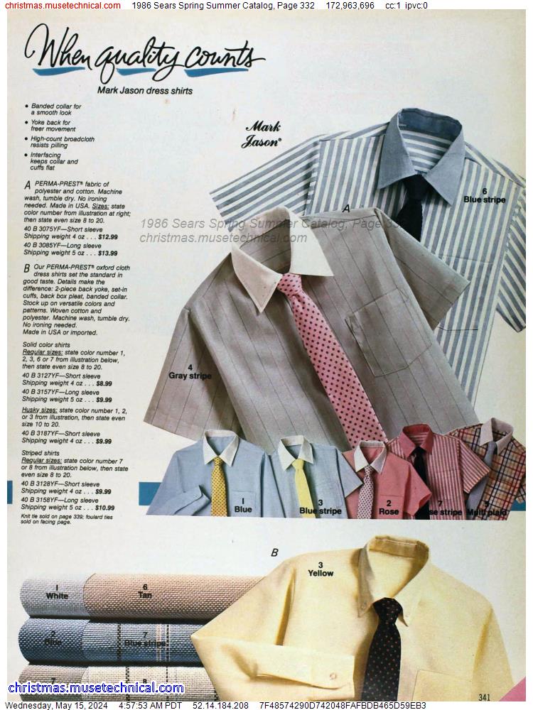 1986 Sears Spring Summer Catalog, Page 332