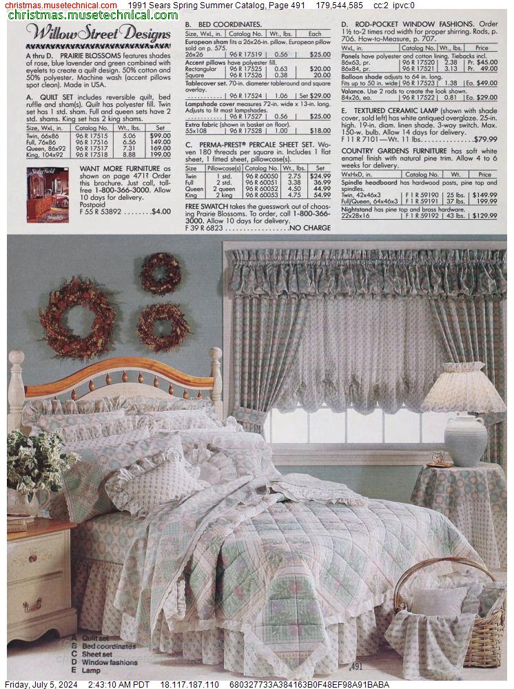 1991 Sears Spring Summer Catalog, Page 491