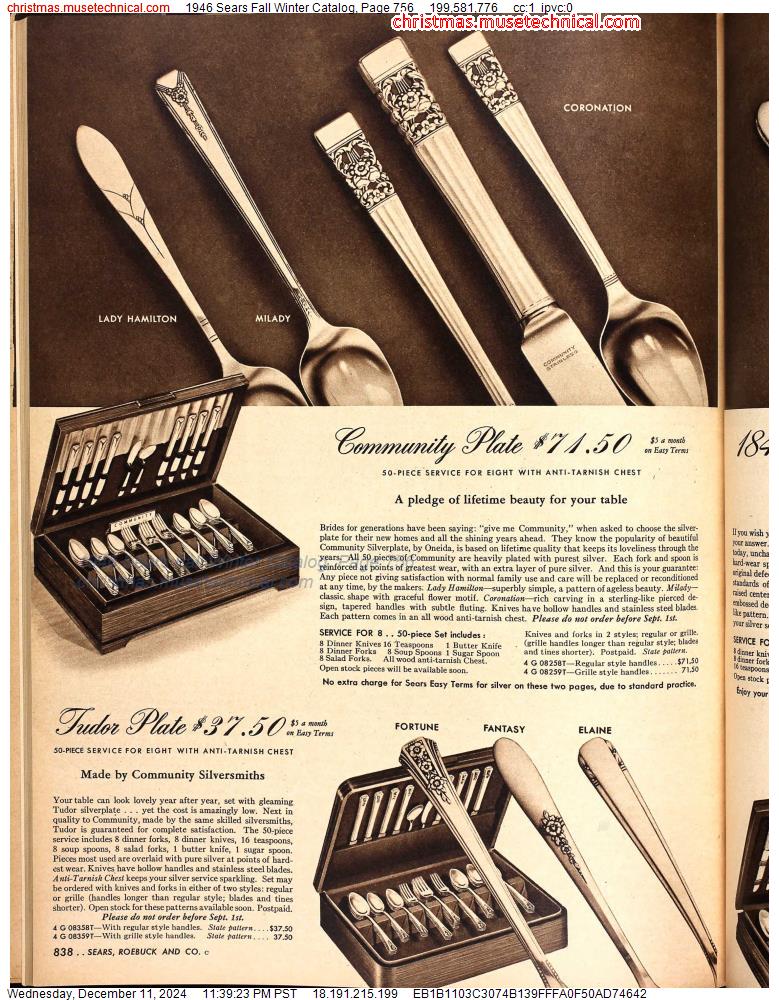 1946 Sears Fall Winter Catalog, Page 756