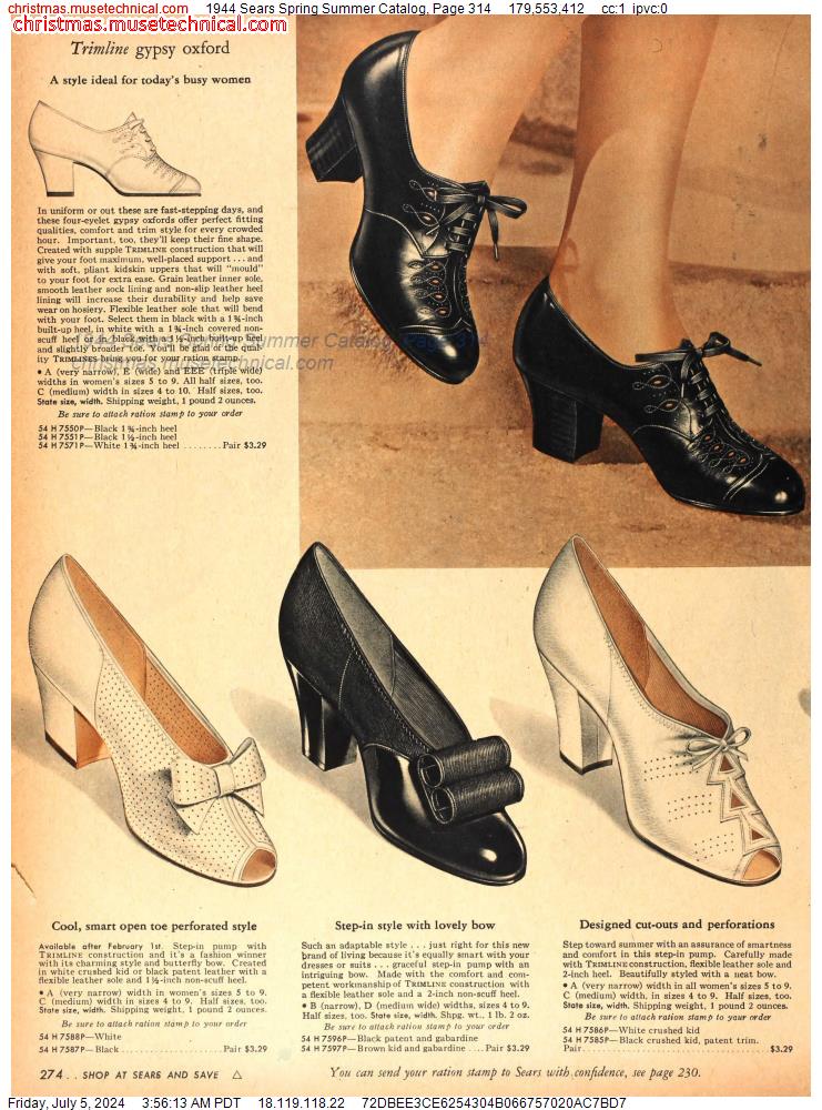 1944 Sears Spring Summer Catalog, Page 314