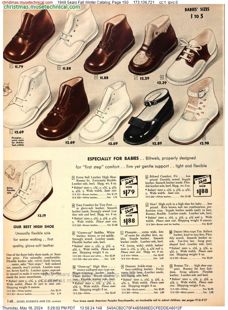 1949 Sears Fall Winter Catalog, Page 150