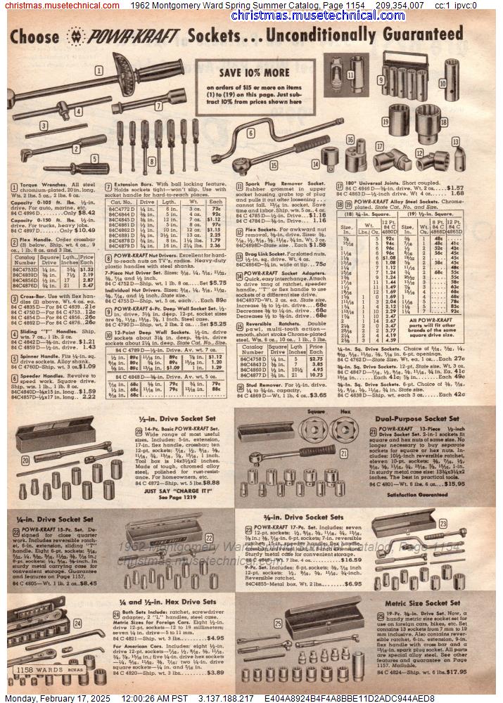 1962 Montgomery Ward Spring Summer Catalog, Page 1154