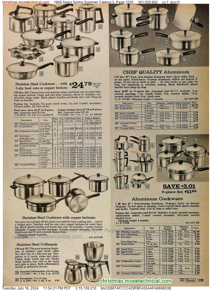 1968 Sears Spring Summer Catalog 2, Page 1205