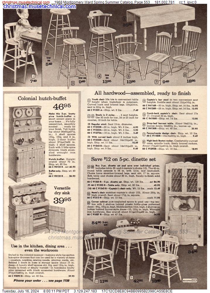 1968 Montgomery Ward Spring Summer Catalog, Page 553