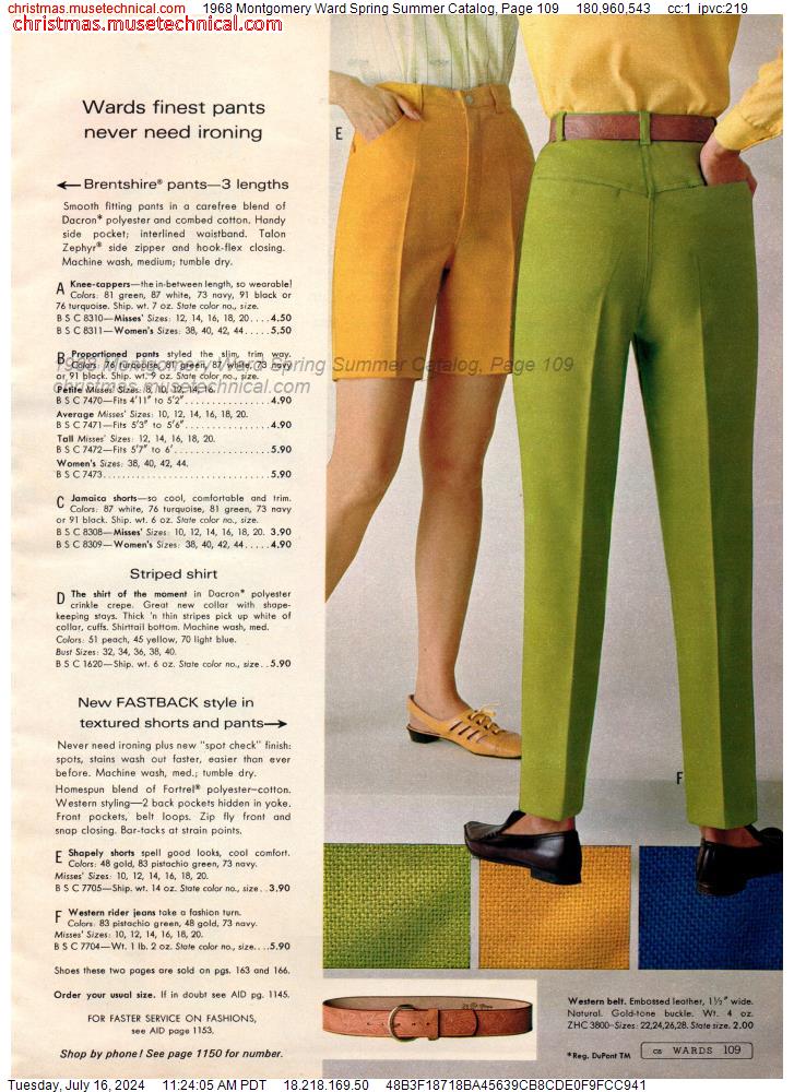 1968 Montgomery Ward Spring Summer Catalog, Page 109