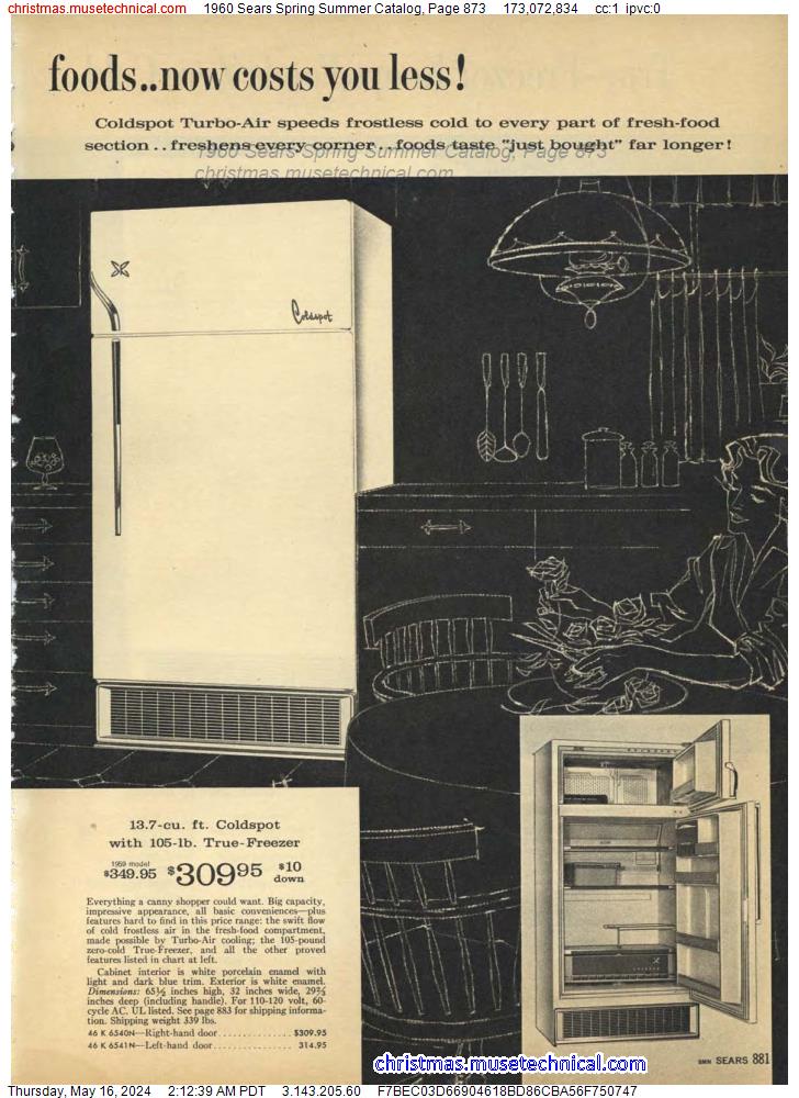 1960 Sears Spring Summer Catalog, Page 873