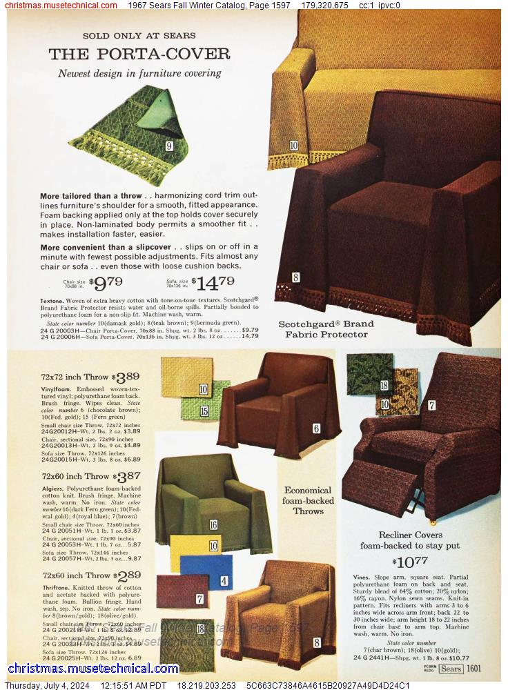 1967 Sears Fall Winter Catalog, Page 1597