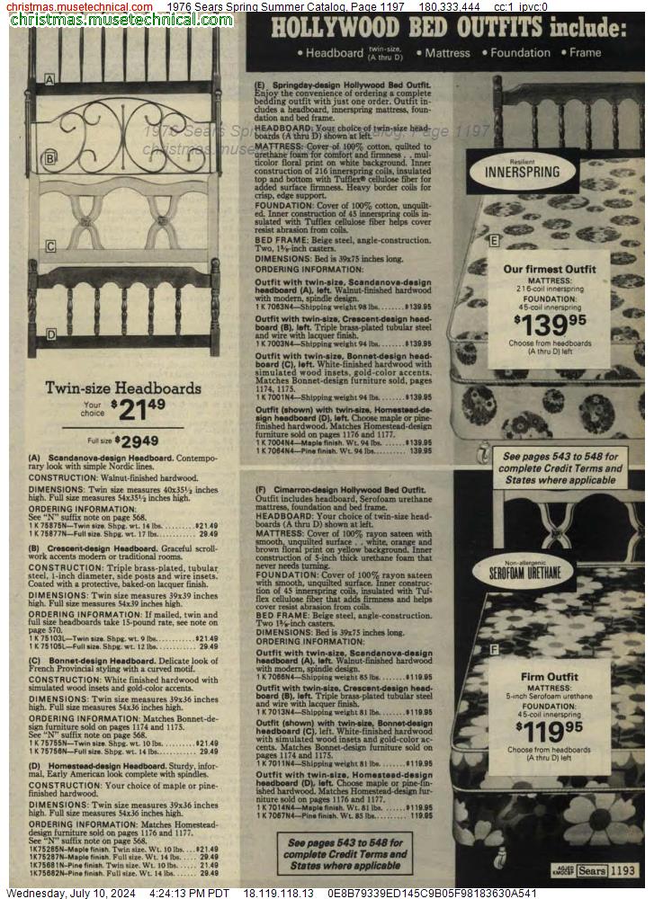 1976 Sears Spring Summer Catalog, Page 1197