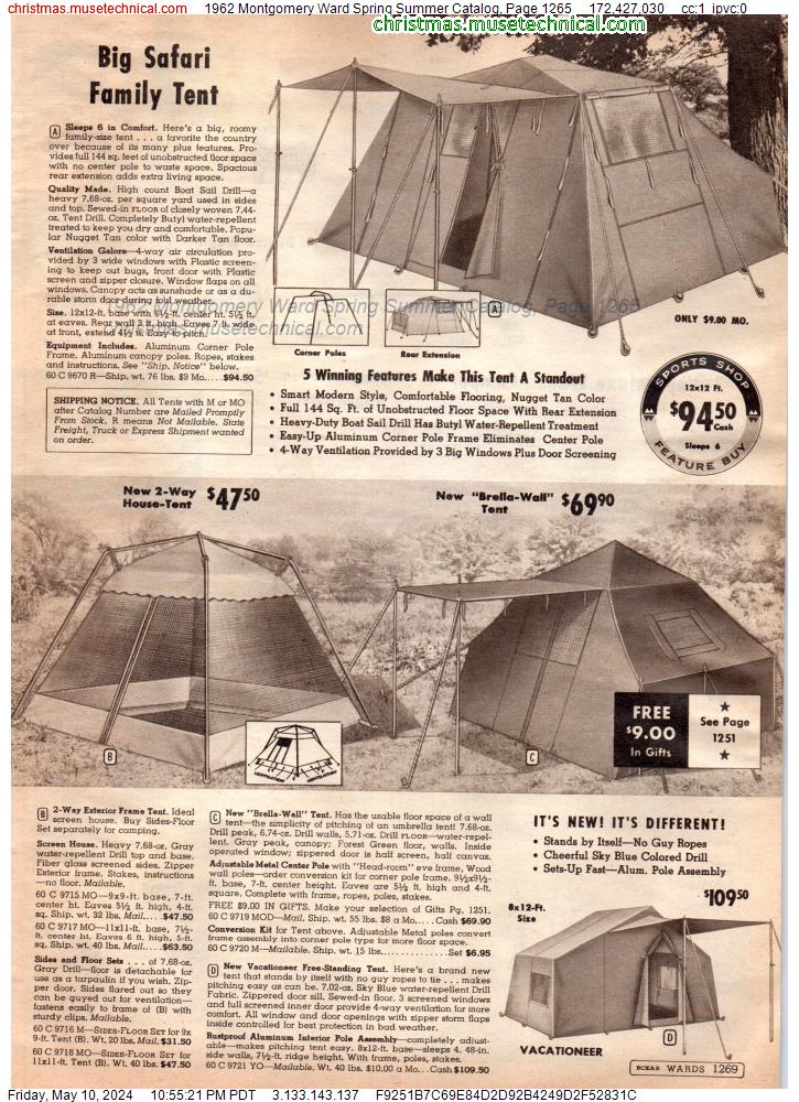 1962 Montgomery Ward Spring Summer Catalog, Page 1265