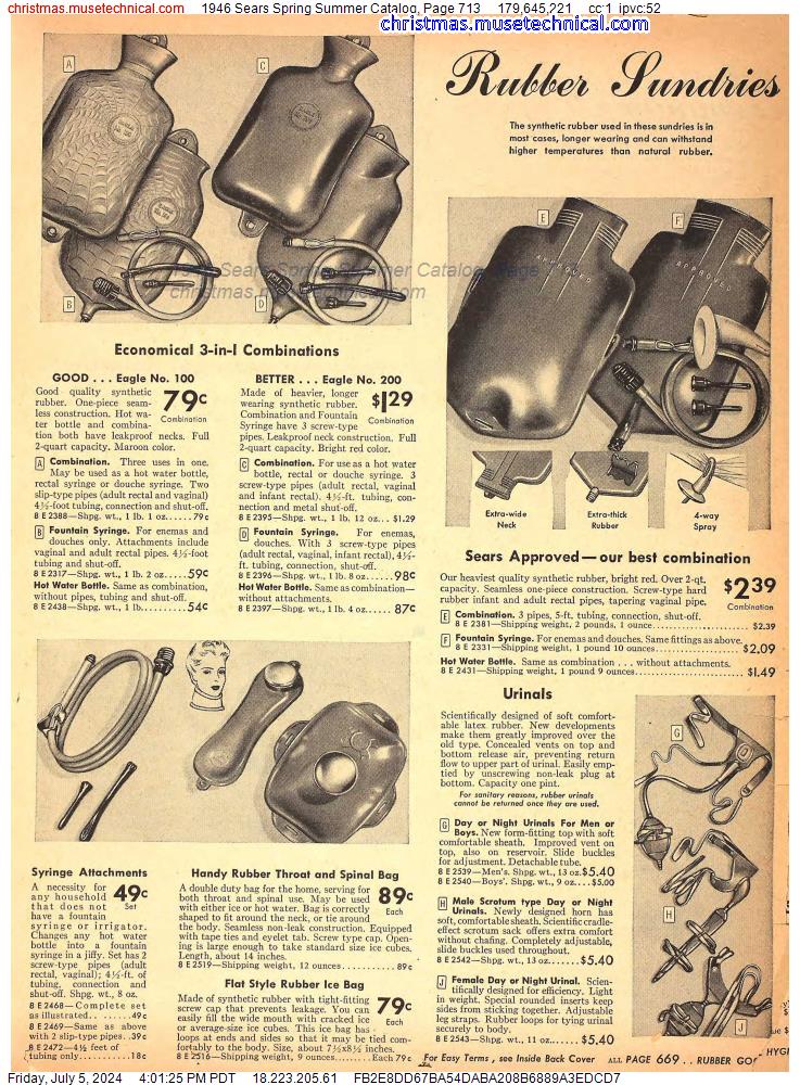 1946 Sears Spring Summer Catalog, Page 713