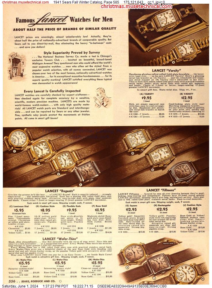 1941 Sears Fall Winter Catalog, Page 585