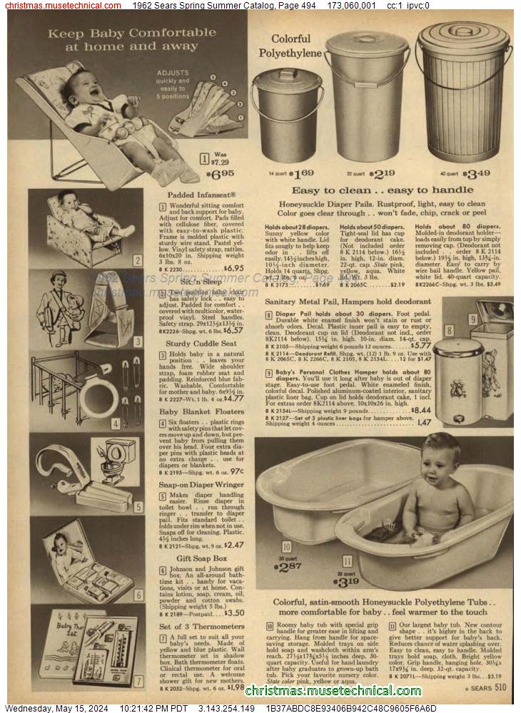 1962 Sears Spring Summer Catalog, Page 494