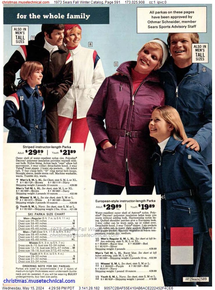 1973 Sears Fall Winter Catalog, Page 591
