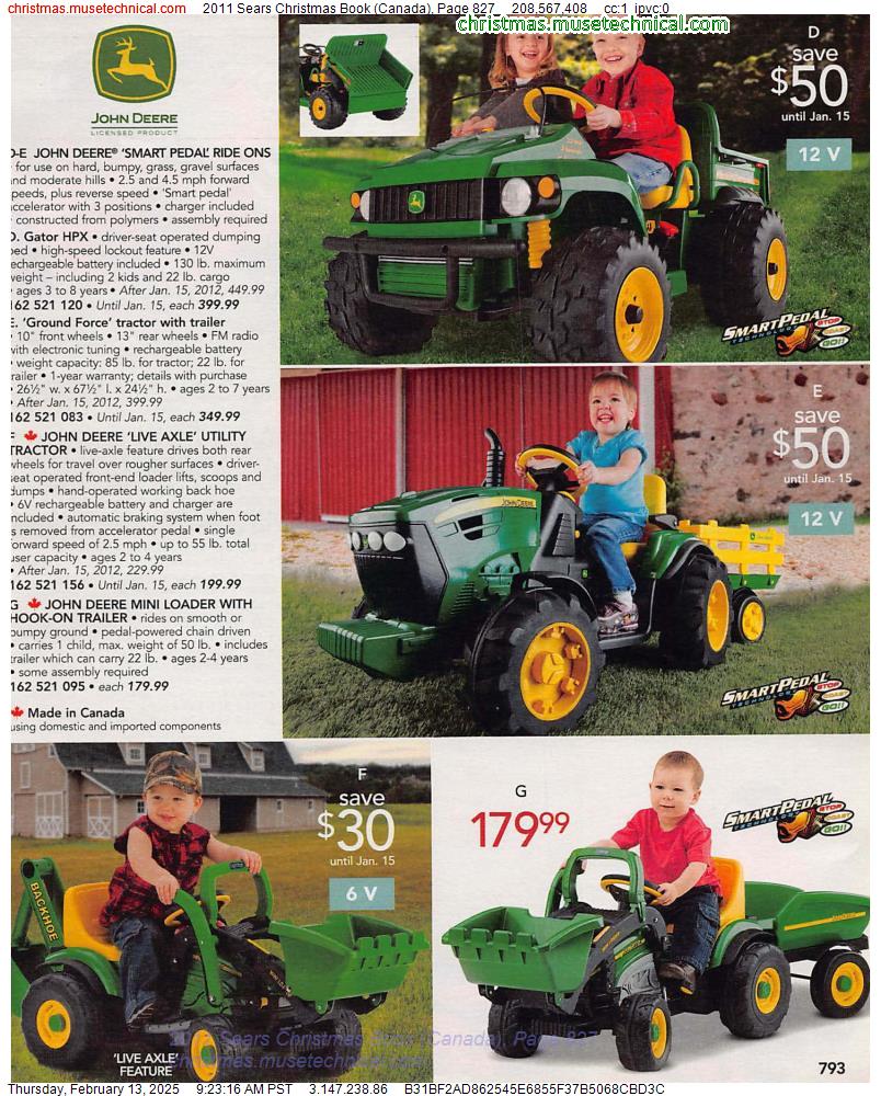 2011 Sears Christmas Book (Canada), Page 827