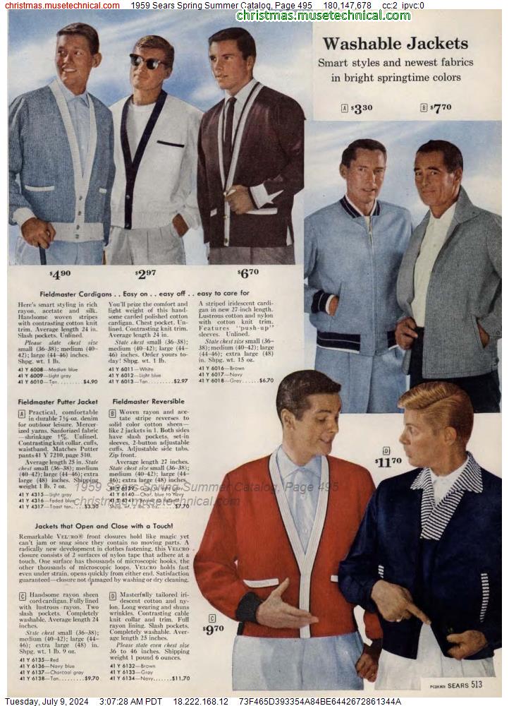 1959 Sears Spring Summer Catalog, Page 495