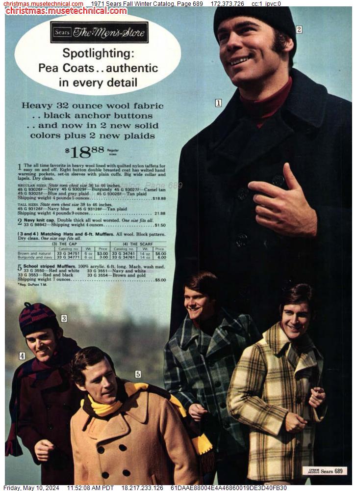 1971 Sears Fall Winter Catalog, Page 689