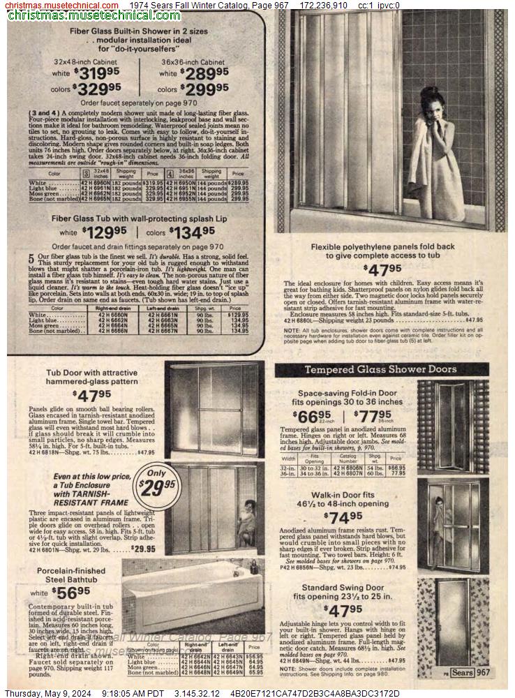 1974 Sears Fall Winter Catalog, Page 967