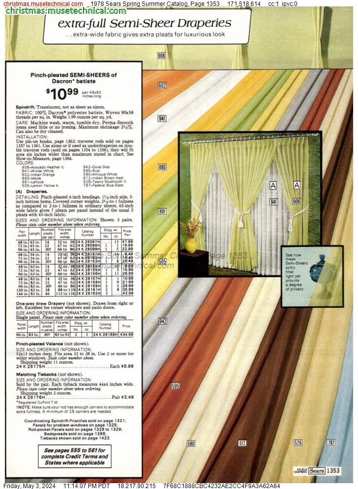 1978 Sears Spring Summer Catalog, Page 1353