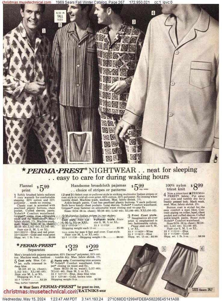 1969 Sears Fall Winter Catalog, Page 267