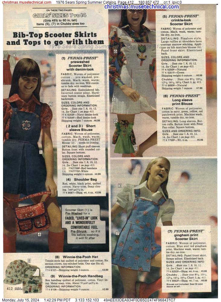 1976 Sears Spring Summer Catalog, Page 412