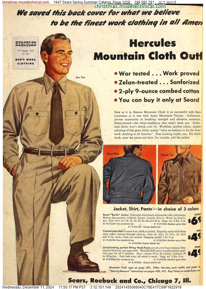 1947 Sears Spring Summer Catalog, Page 1228