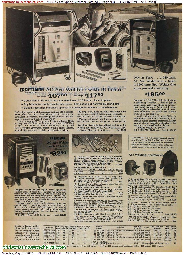 1968 Sears Spring Summer Catalog 2, Page 984