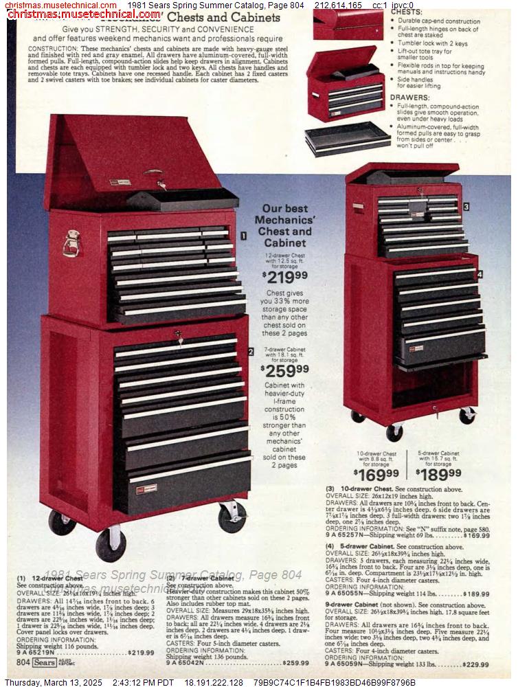 1981 Sears Spring Summer Catalog, Page 804