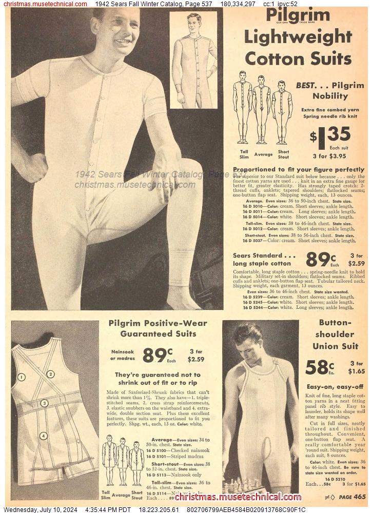 1942 Sears Fall Winter Catalog, Page 537