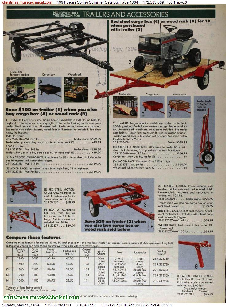 1991 Sears Spring Summer Catalog, Page 1304